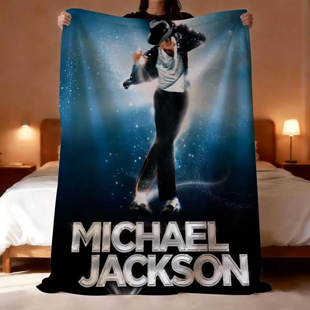 Singer Michael Jackson Throw Short Plush Throw Blanket Soft Skin-Friendly Multi-Scene Home Office