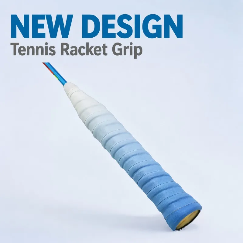 Blend Solid Ridged Racket Hand Grip Cushioned Moisture-removing Strap Skid-proof Wrapper for Shuttlecock Paddle Tennis Racket