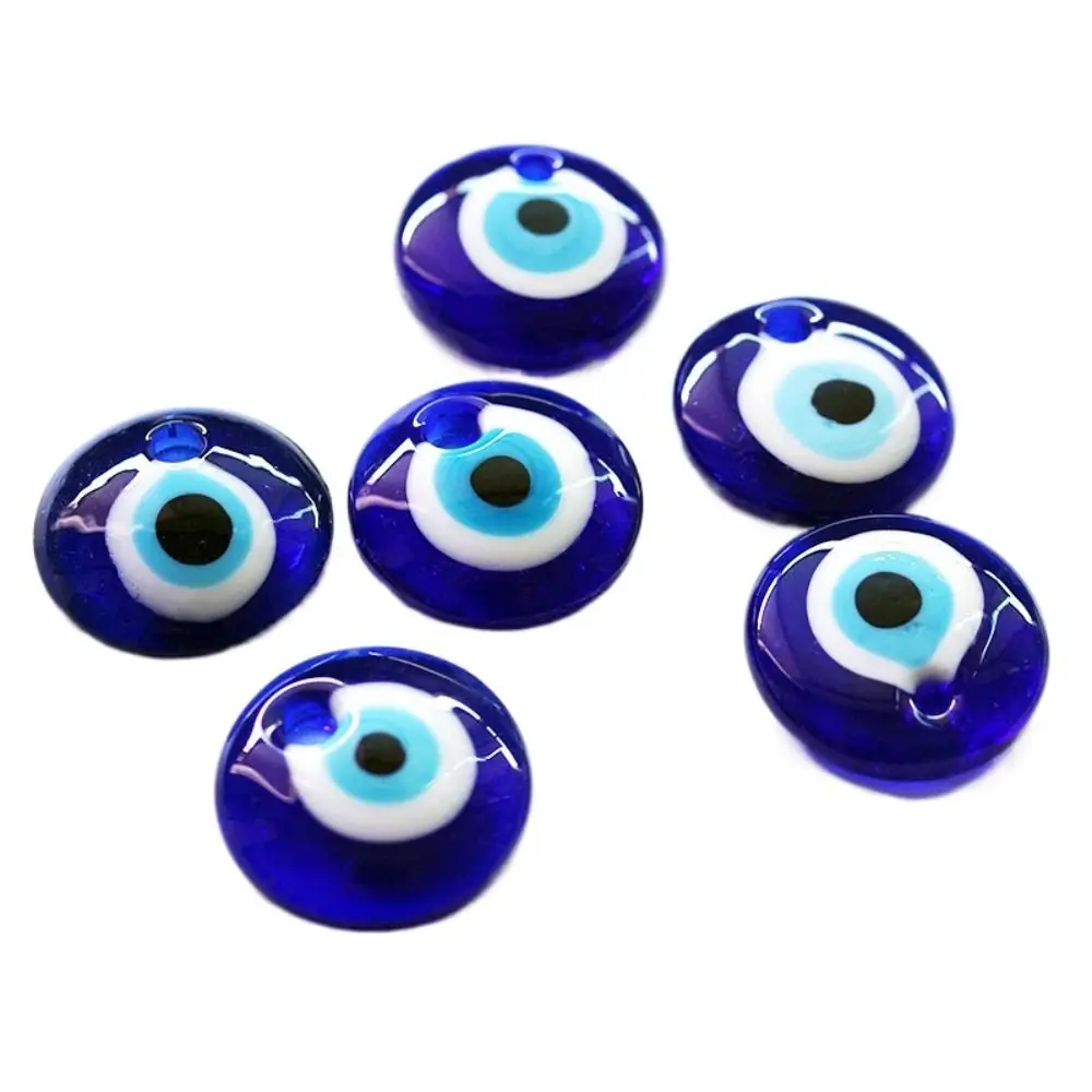 Blue Eye Lucky Eye Keychain Glass Bead Hand of Fatima Lucky Eye Pendant Decoration Transparent Car Hanging Charm DIY Trinkets