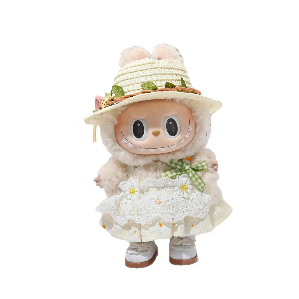 LABUBU Simpatico vestito da scatola cieca da 17 cm - Vestiti per bambole Kawaii per figure in vinile (nessun giocattolo incluso)