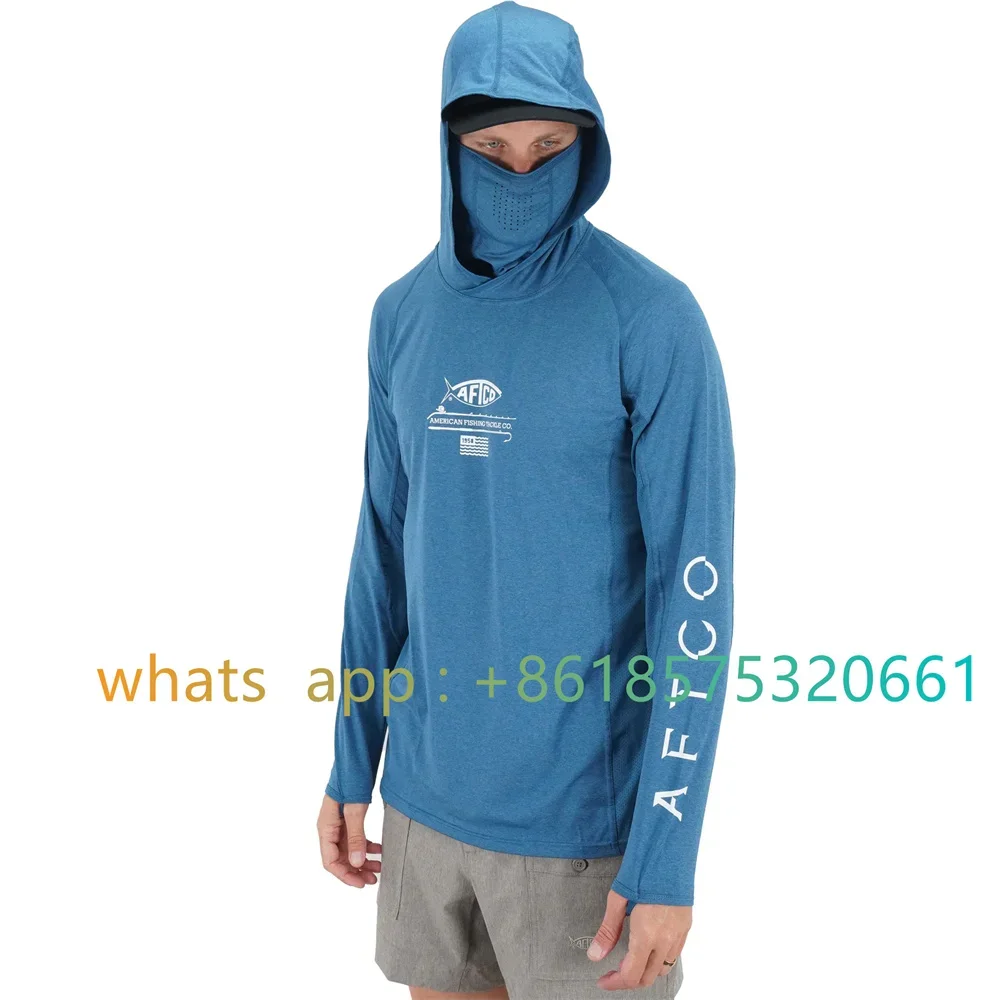 

Aftco Fishing Hoodie Shirt For Men And Women Long Sleeve Fishing Hiking Shirt Fishing Hiking Shirt With Mask Uv Neck Gaiter Top