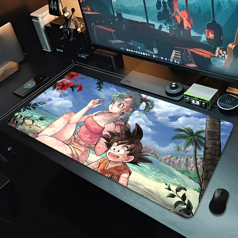 DBZ kawaii Mouse Pad E-sports Players Game Rubber Keyboard Pad Dragon Ball Bulma Anime Desk Mat Mini Pc Office Computer Mousepad
