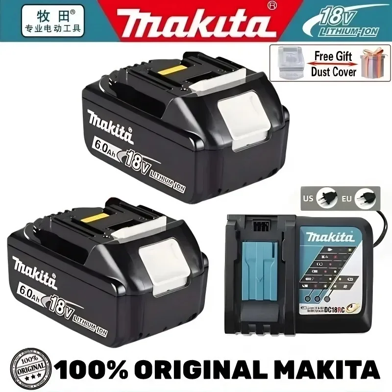 100% Original Makita 6Ah/5Ah/3Ah for Makita 18V Battery BL1830B BL1850B BL1850 BL1840 BL1860 BL1815 