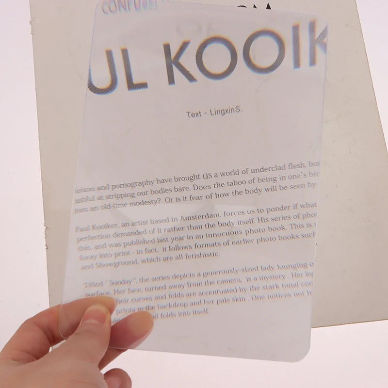 120*180 مللي متر بولي كلوريد الفينيل المكبر عدسة مكبرة صفحة الكتاب التكبير 3x رقيقة جدا المكبر العدسة لقراءة الكتب المطبوعات الصغيرة