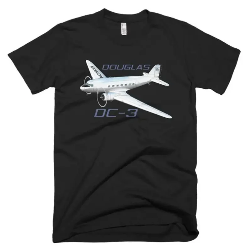 Douglas DC-3 Airplane T-shirt Personalized with YourAnime Graphic T-shirts for Men Clothing Women Tees High Quality 100%Cotton S