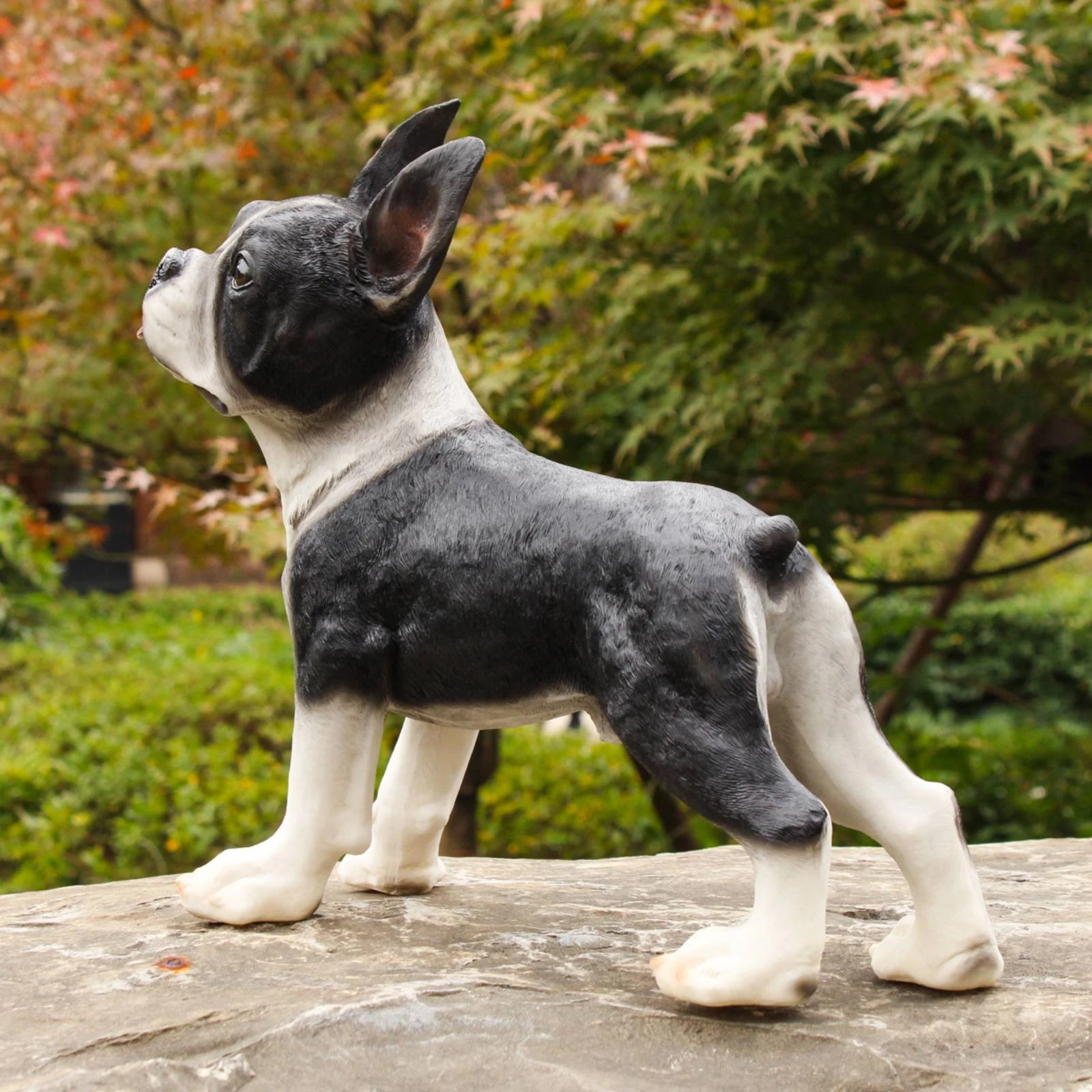 French Bulldog Figurine Sculpted French Bulldog Sculpture Dog Statue Polyresin Decor Outdoor for Living Room, Garden