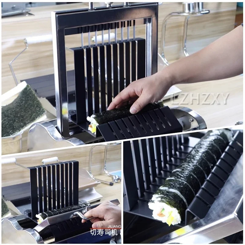 Stainless Steel Manual Sushi Roll Cutting Machine Commercial Sushi Flap Maker