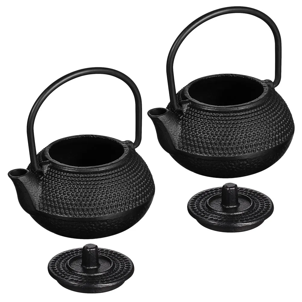 

2pcs Stable Placement Cast Iron Mini Teapot Ornament Desktop Table Decor Home Club Study Tearoom Decoration Supplies