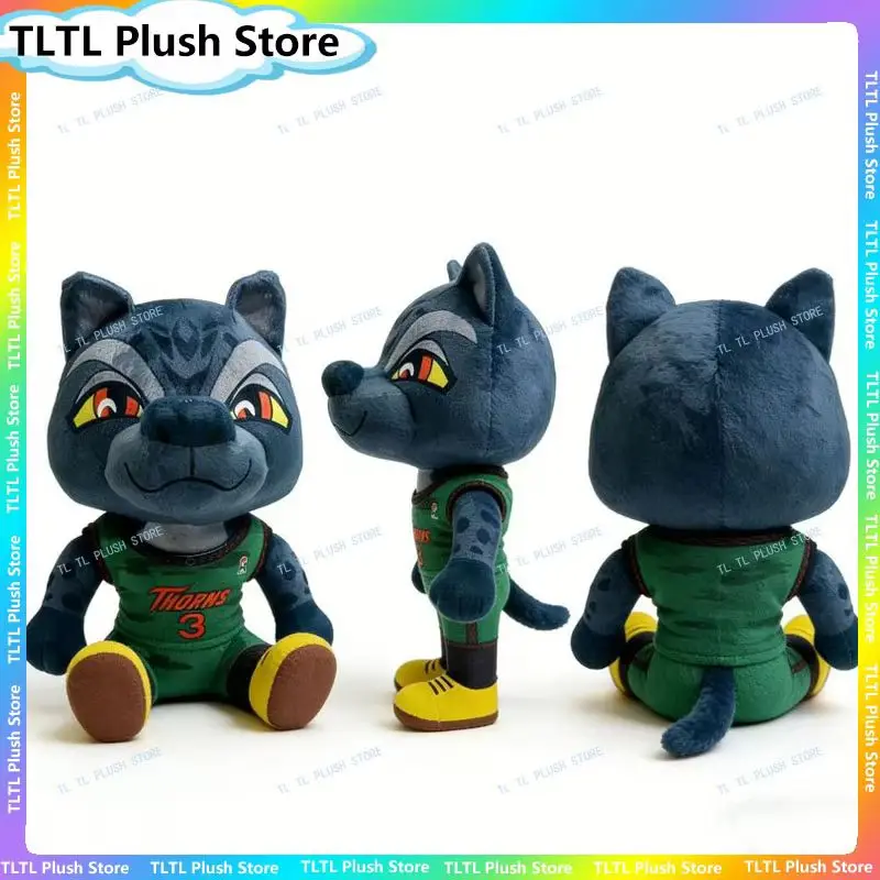 

Мягкая игрушка-котёнок GOAT: Плюшевая кукла-леопард Джетт, милый аниме-персонаж, мягкая игрушка-животное, подарок на день рождения для девочек, мягкая плюшевая игрушка-чёрный кот