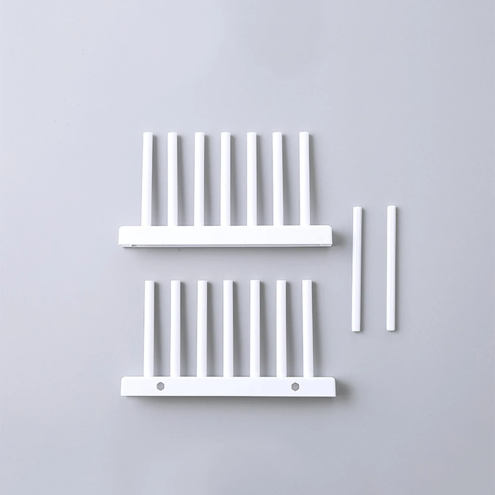 

Bamboo Dish Drainer Rack for Kitchen Counter Pot Lid Holder Drying Storage White Color Space Saving Easy Assembly