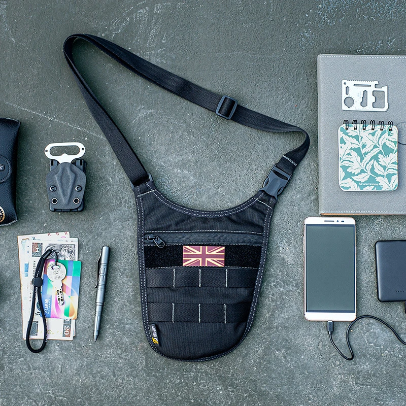 

Underarm Hidden Bag Anti-theft Shoulder Crossbody Bag Tactical Secret Wallet for Military Fans