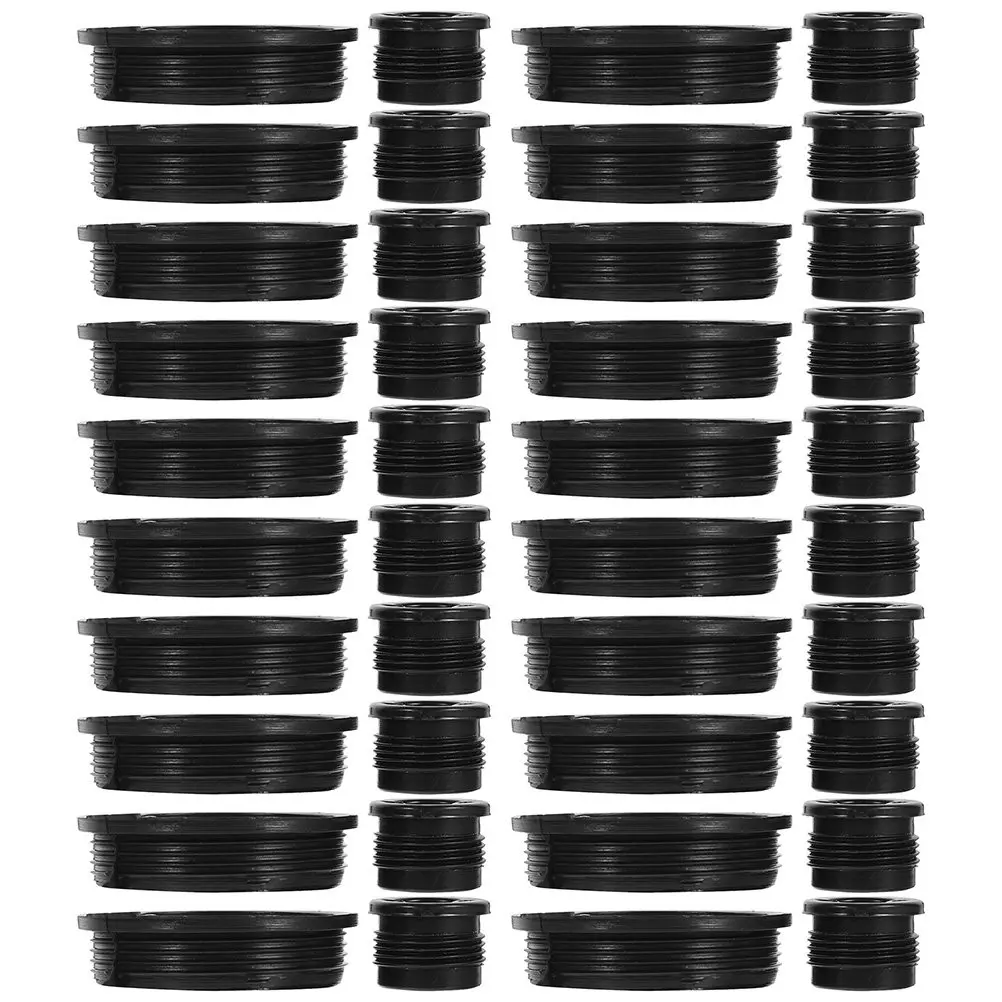 40Pcs Black Plastic Drum Lid for 200L Chemical Storage Buckets Effortless Opening Leak-Proof Screw Seal Cap Drum Bung Plug