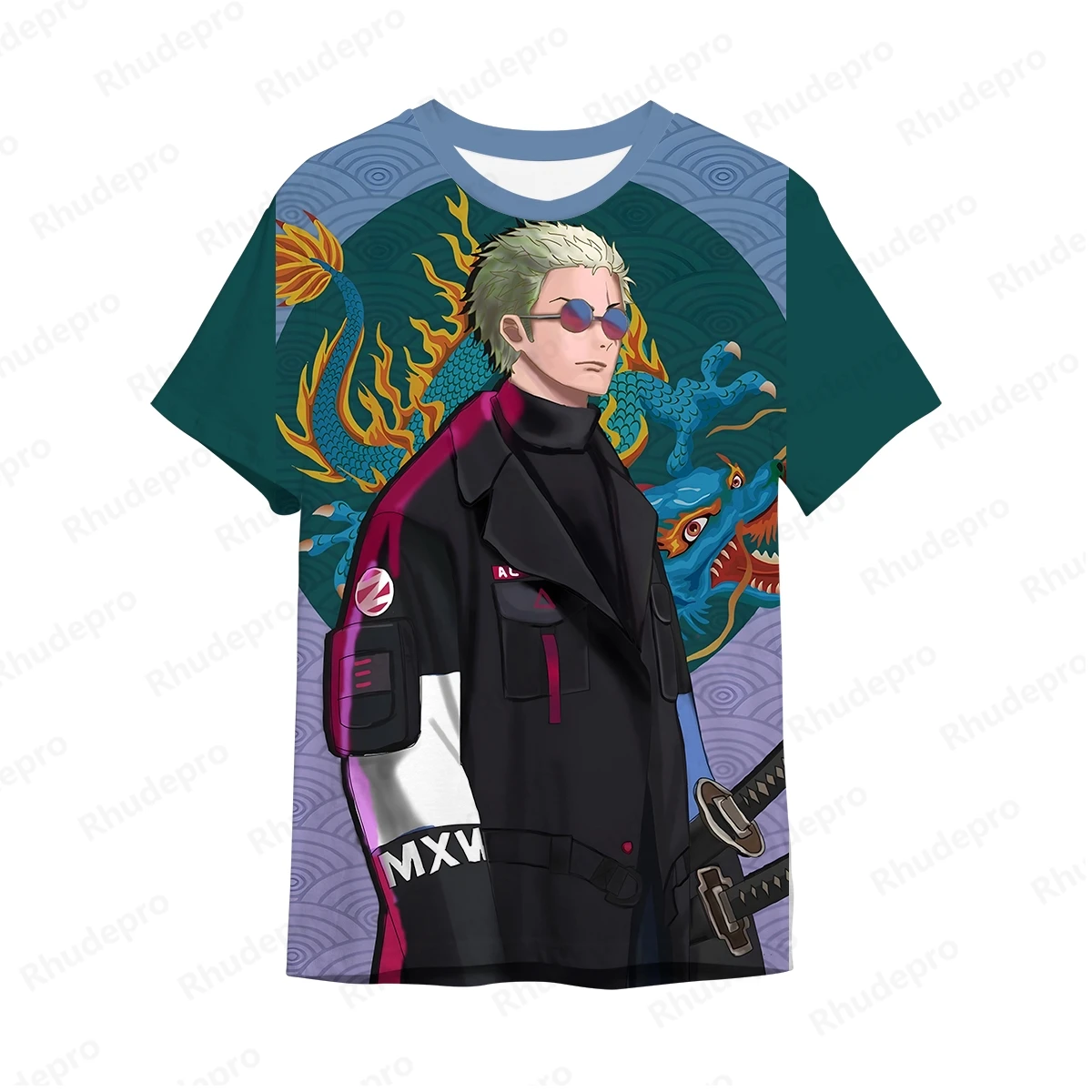 

2024 Popular One Piece Roronoa Zoro T-Shirt 3d Japan Anime Men Short Sleeve T-shirt Luffy Shirt Printed Men's Clothing Tops