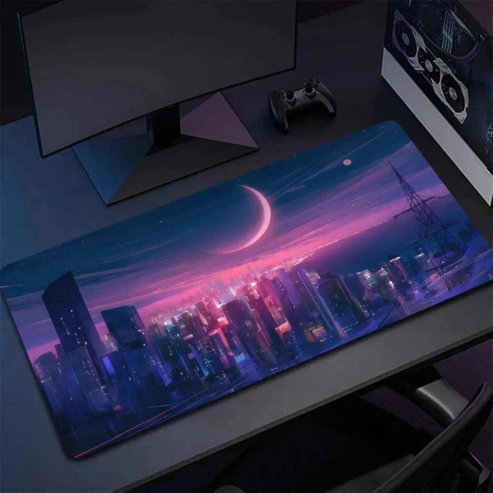 

Table mat for work desk Pc mouse carpet Gaming mouse mat Mouse Mouse Cyberpunk mat XXL Gamer city mouse mat Keyboard mat Pad