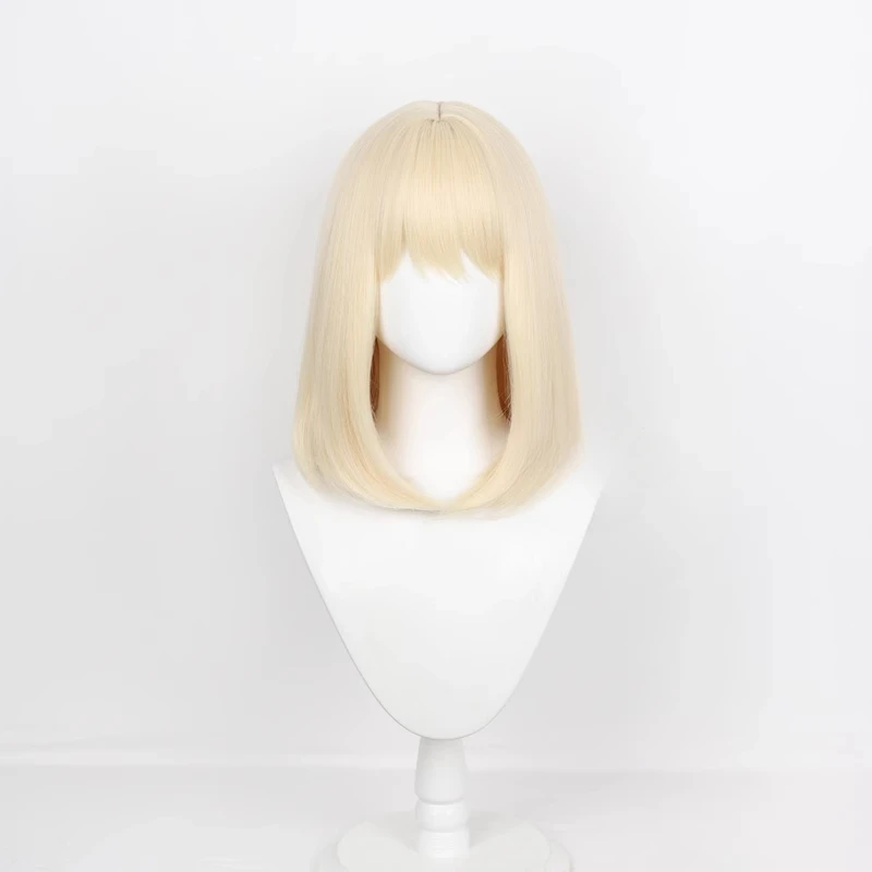 أنيمي ميسومي أويكا شعر مستعار تأثيري الكبار النساء الفتيات قصيرة مستقيم شقراء الشعر المستعار هالوين زي الدعائم الملحقات