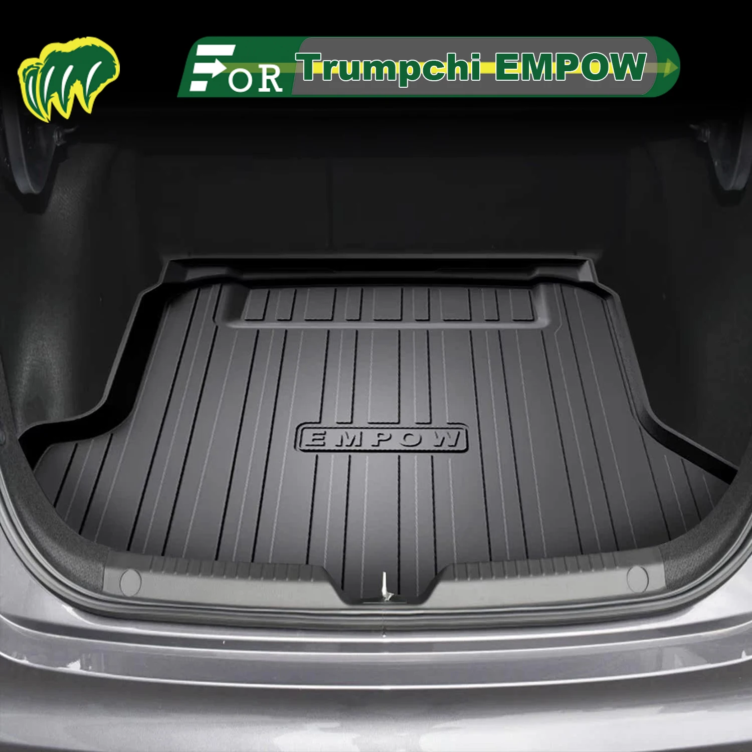 

Для Trumpchi ‌ EMPOW 2021-2025 TPE индивидуальный коврик для багажника автомобиля, всесезонный коврик для груза, 3D-образная подкладка для багажника, защитный коврик для спинки стула
