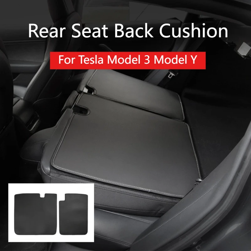 

Чехол на заднее сиденье для Tesla Model 3 Model Y 2017-2025, защита спинки из искусственной кожи, разделенный вкладыш для собак, коврик для домашних животных, противоударные накладки