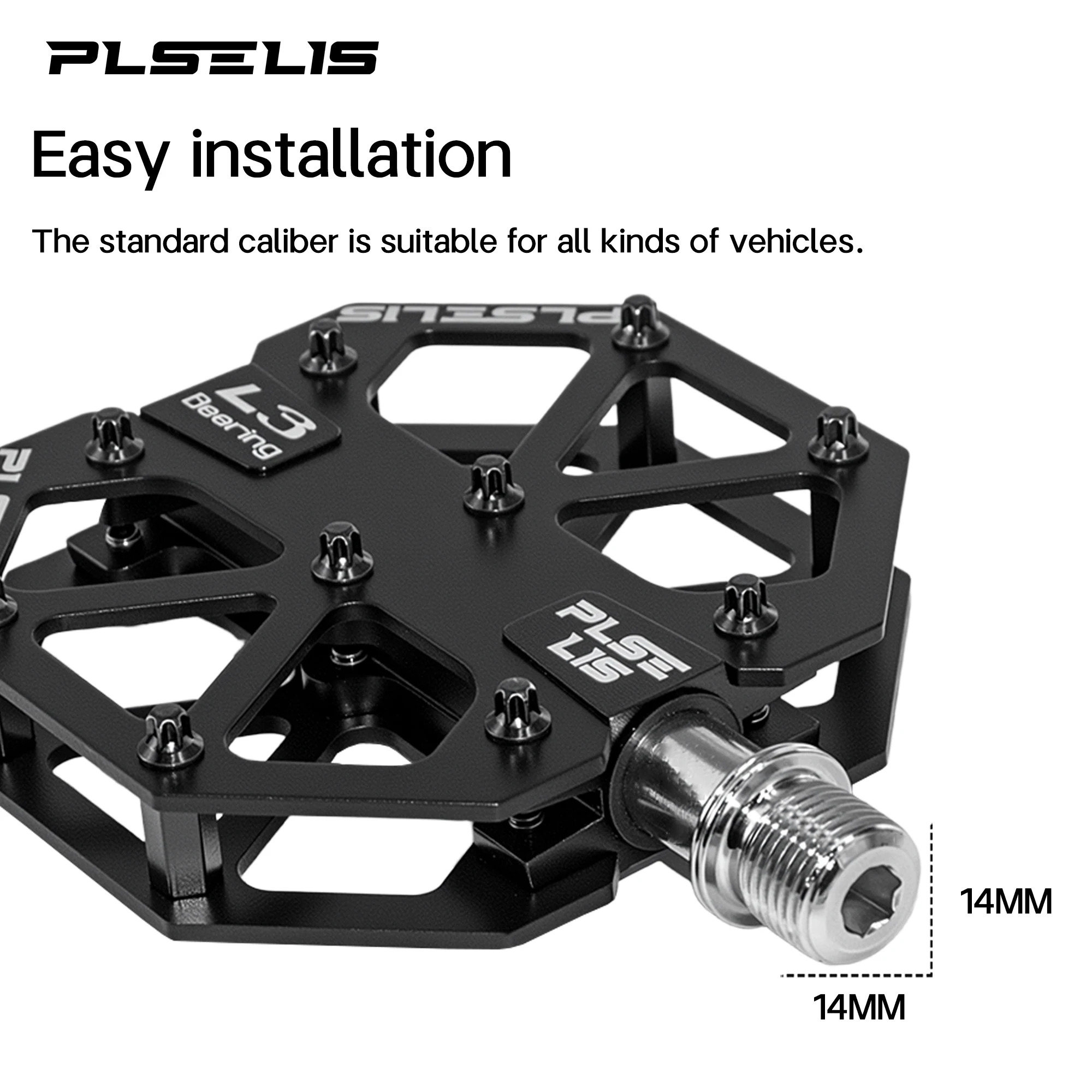 

Plselis High-Performance Road Bicycle Pedal Aluminum Alloy Chrome Molybdenum Steel Light Professional Anti-Skid Pedal