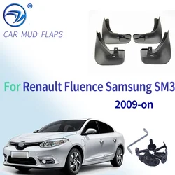 Set Molded Mud Flaps For Renault Fluence Samsung SM3 2009-on Mudflaps Splash Guards Mud Flap Mudguards Fender Front Rear