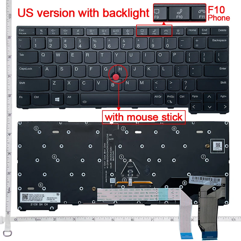 Imagem -03 - Teclado dos Eua para Lenovo Laptop Inglês X13 Yoga Gen2 X13 Yoga Gen3 X13 Yoga Gen4 Thinkpad X13 Gen Tp00131a L14 Gen2 Gen3 Gen4
