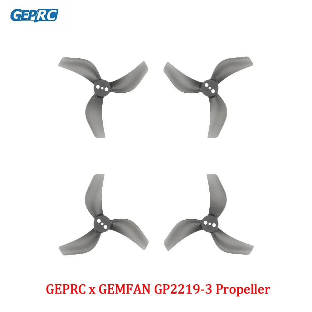 GEPRC X GEMFAN GP2219-3 2219 2.2 Inch 3-Blades PC Transparent Black Propeller 1.5mm Shaft for DarkStar22 RC FPV Racing Drones