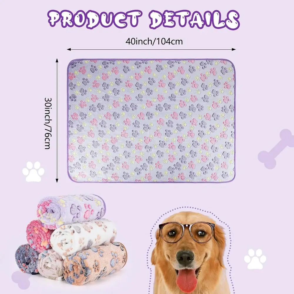 Conjunto de 6 cobertores reversíveis de lã e flanela para cães médios a grandes, 40x30, protetores de sofá e sofá impermeáveis e laváveis