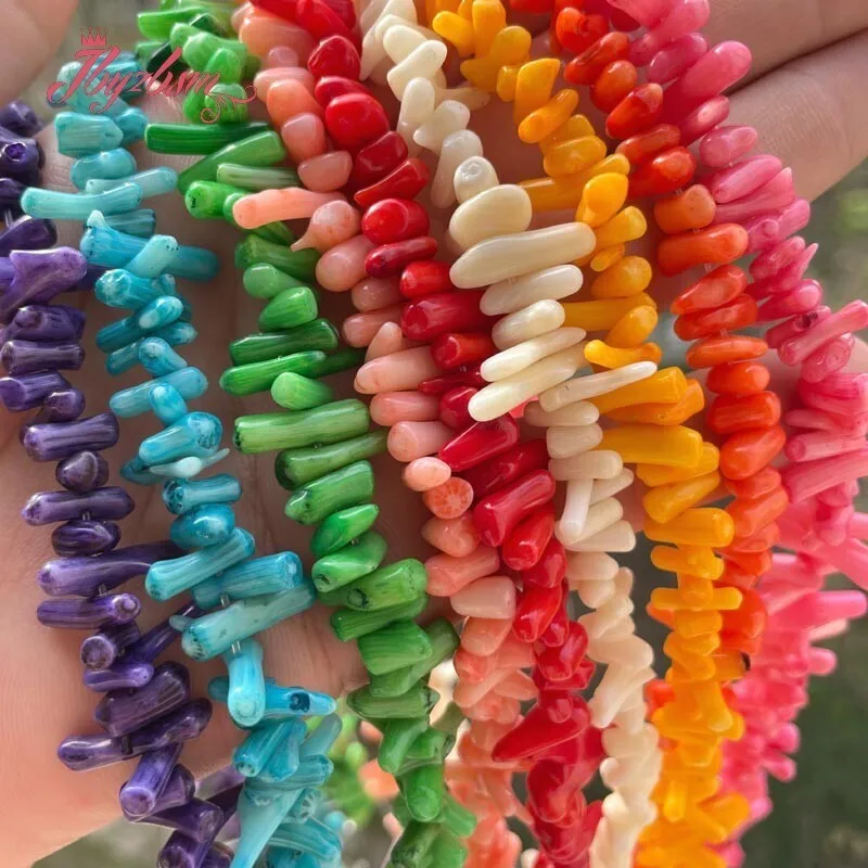 Natural Coral Irregular Spacer Stone Beads For DIY Necklace Bracelet Earring Jewelry Making Strand 15\