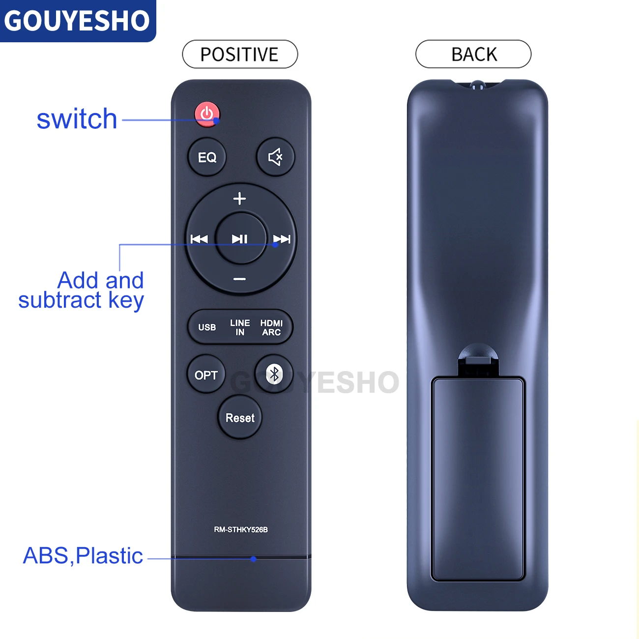 New Remote Control RM-STHKY526B FOR JVC soundbar