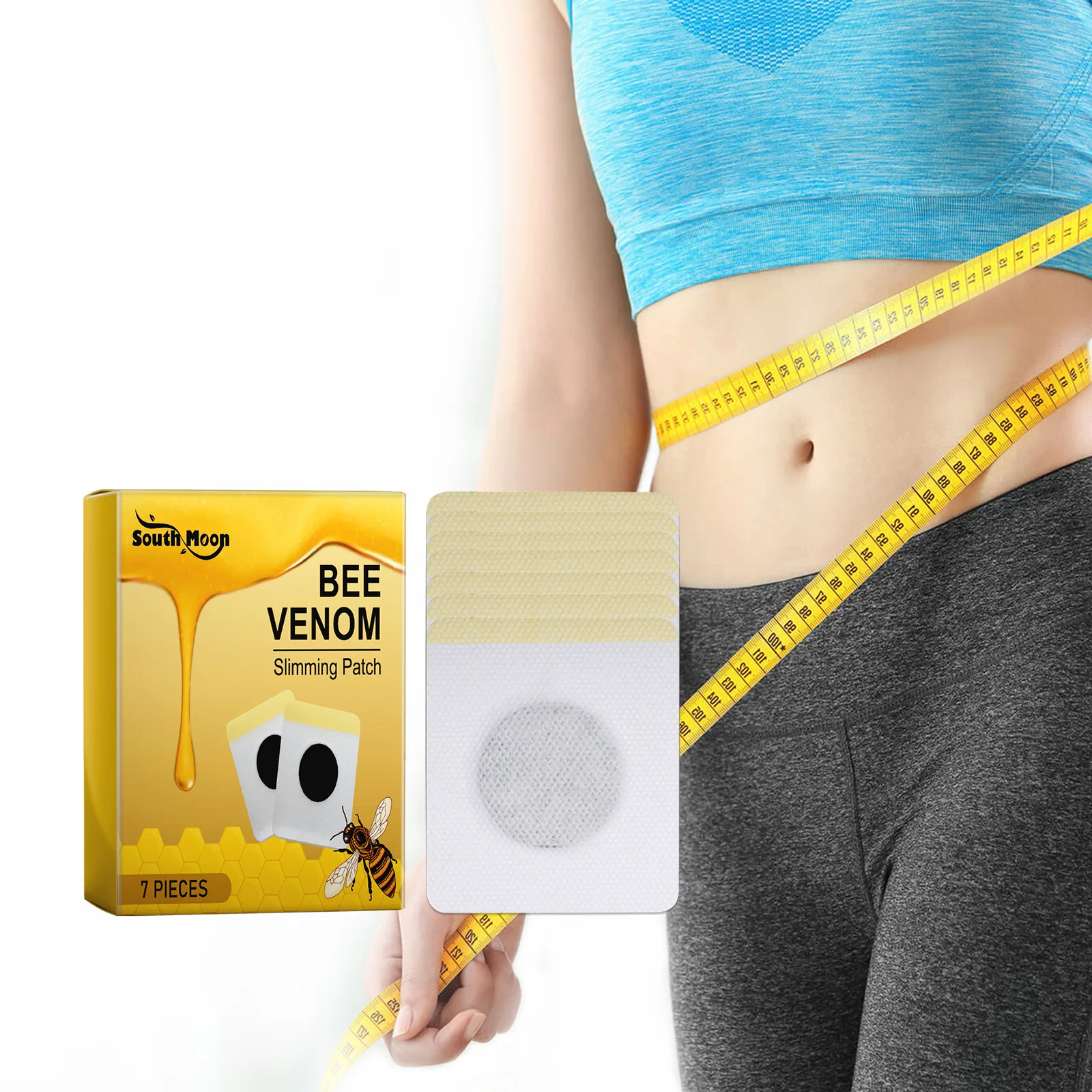 7 Pcs Bee Venom Slimming Patch  Loss Weight Tightening Body Fat Reducing Improve Belly Slim Body Shaping Product for Women & Men