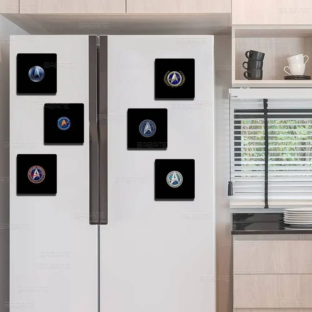 S-Star T-Trek-Magnet, personalisierter Kühlschrankmagnet, quadratische Form, Kühlschrank, Kühlschrank, Wand, Türdekoration