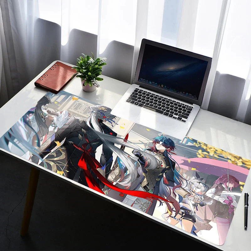 Mouse Pad Office Desk Protector Mouse Cartoon Anime Accessories Rubber Mat Blade Honkai Star Rail Gaming Mousepad Keyboard Mats