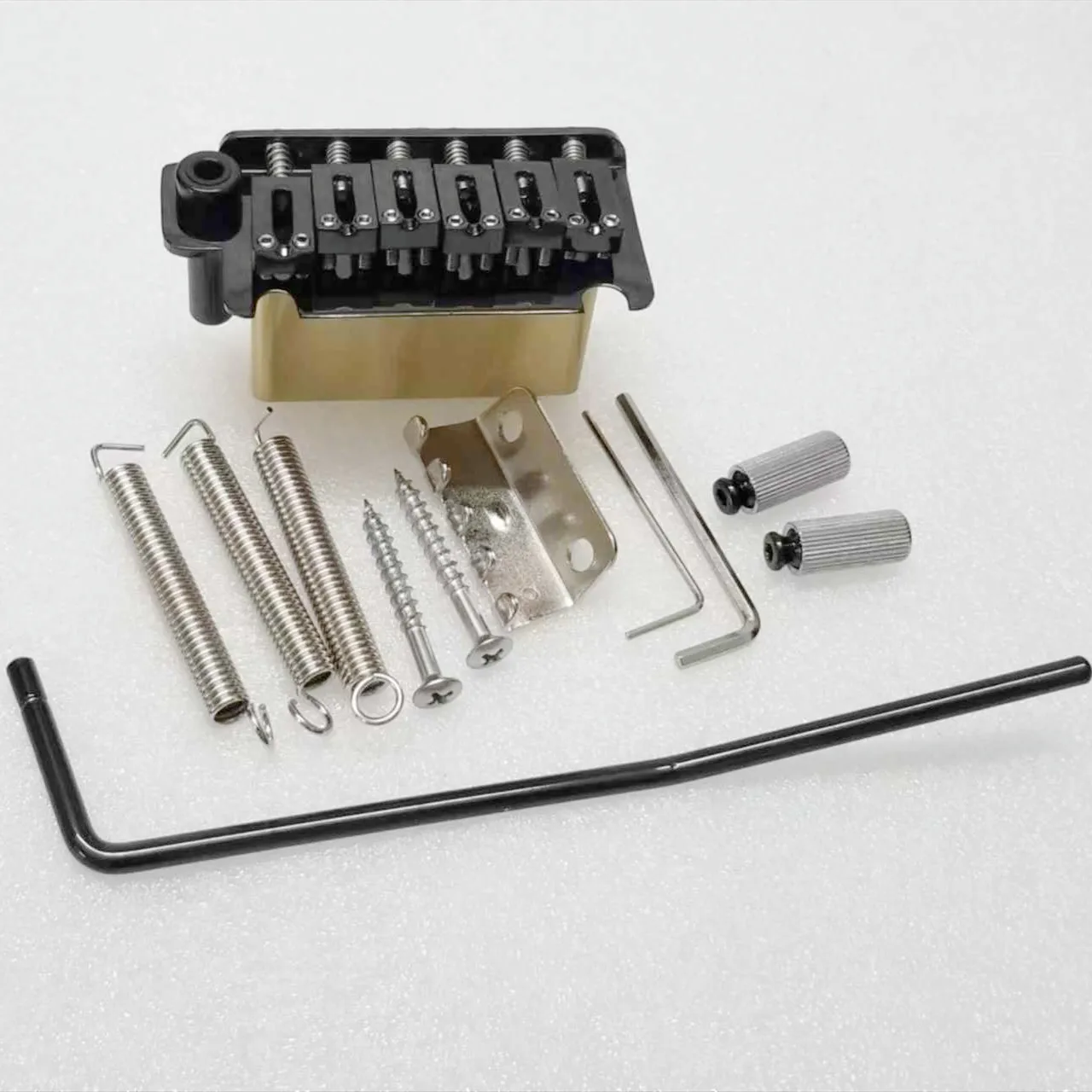 Brass Block 2-Pivot Tremolo 52.5mm(10.5mmx5) Guitar Bridge Black