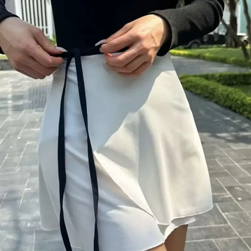 Pure Color Bikini Anti-Light Skirt Separate One-Piece Beach Vacation Skirt Korean Version New Ins Style Swimming Suit Skirt