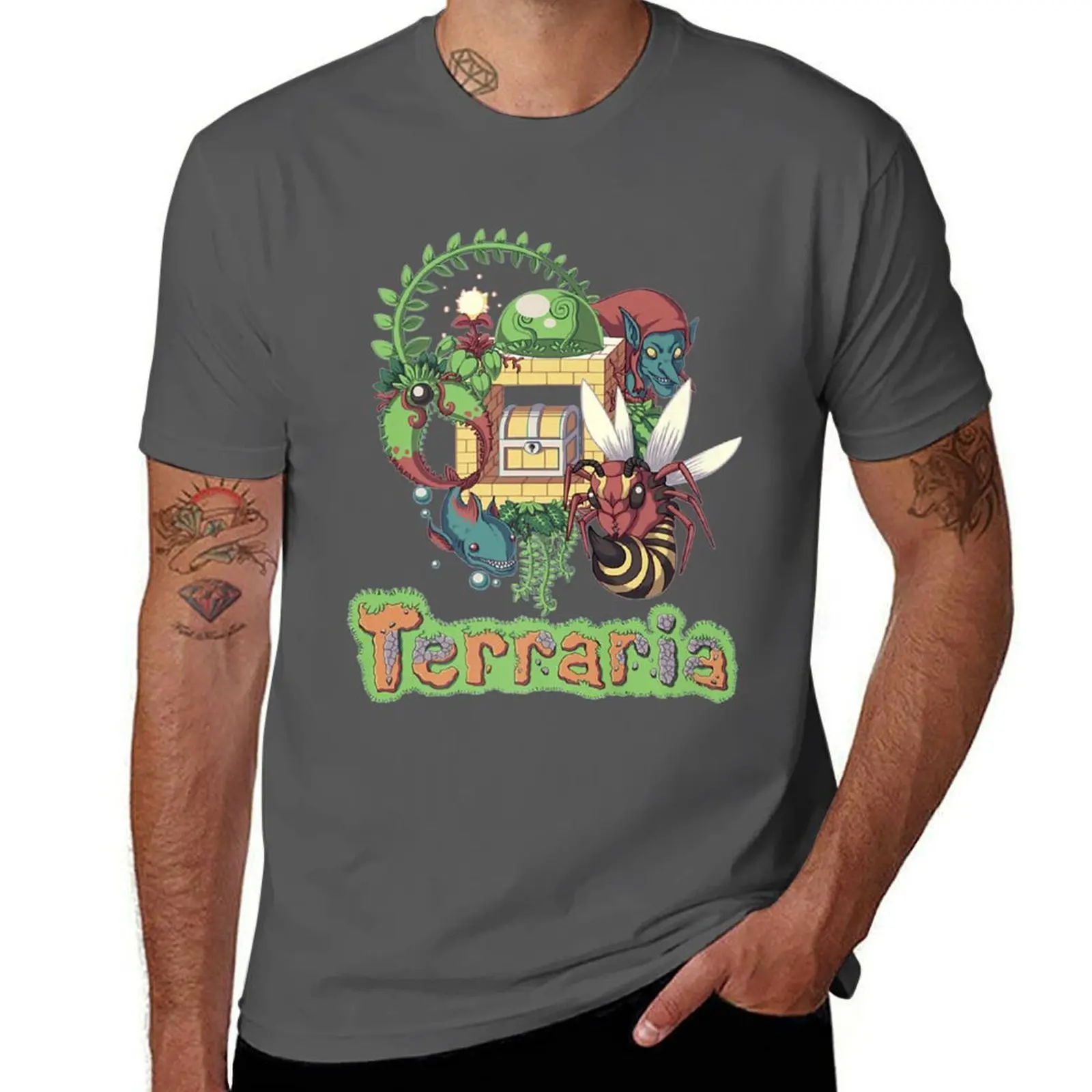 

Day Gift for Terraria Game Jungle Halloween T-Shirt Breathable Travel T-Shirt