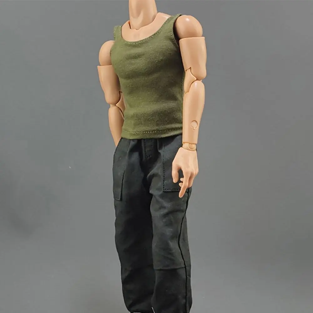 Male Hiking Clothes Soldier Casual T-shirt 1/6 Miniature Clothing Doll Sports Bottom Soldier Figure Accessory For 12"Action Doll