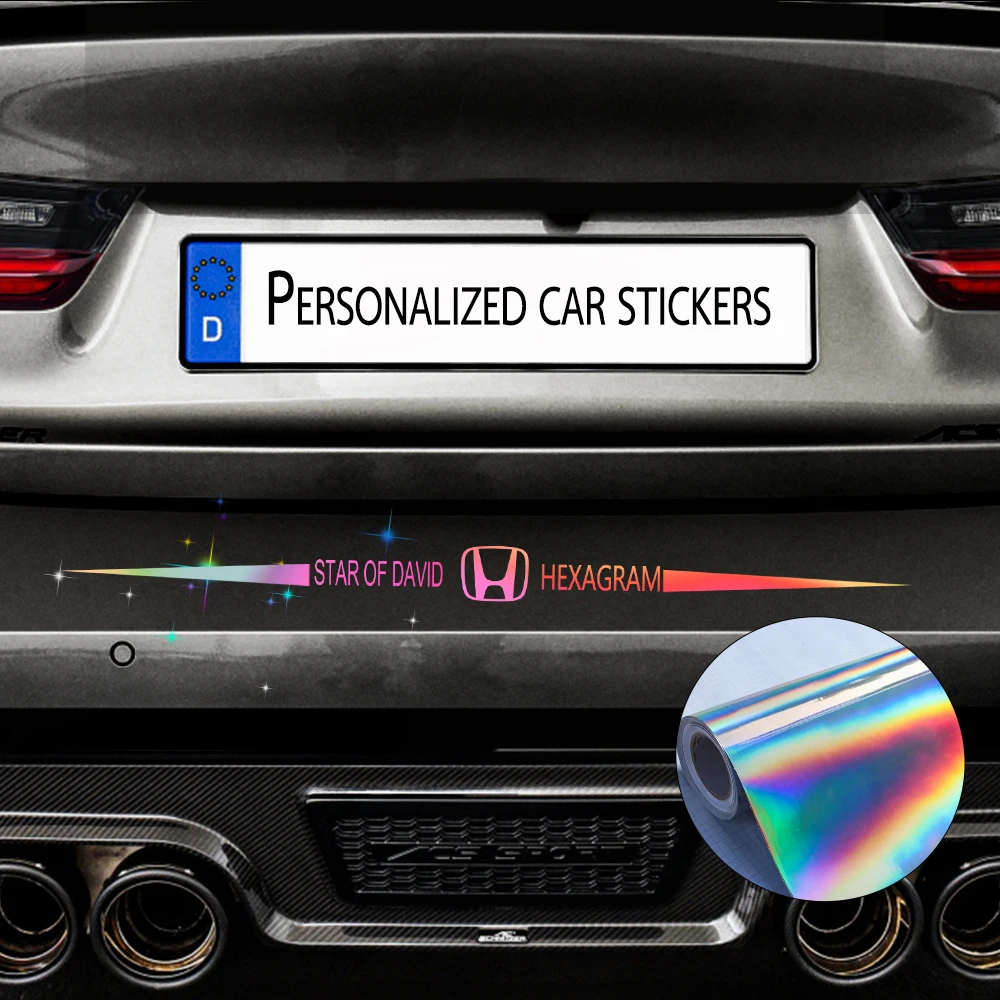 Colorful Laser Car Sticker Cool Body Reflective Strips Scratched Decorative Decal Auto Exterior Accessories For Honda Civic City