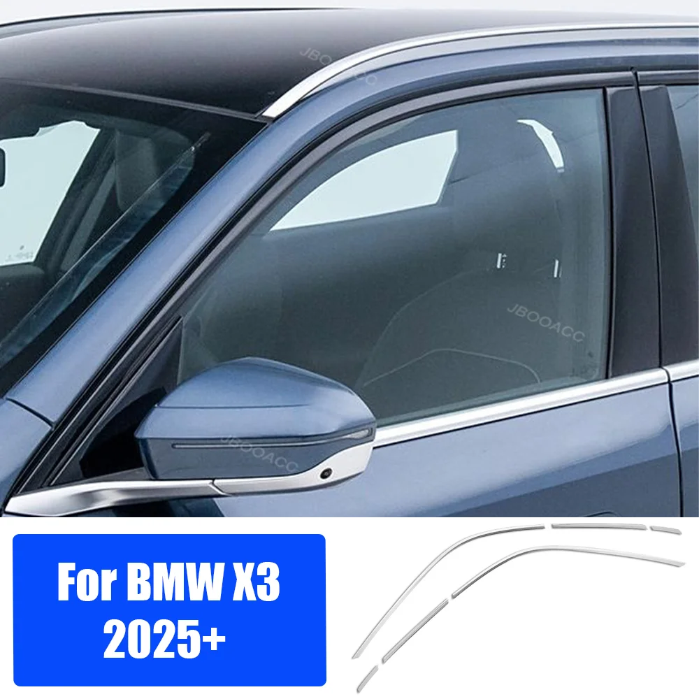 

For BMW X3 2025 Car Side Door Body Molding Line Stainless Steel Door Anti-scratch Protector Side Strips Exterior Trims Styling