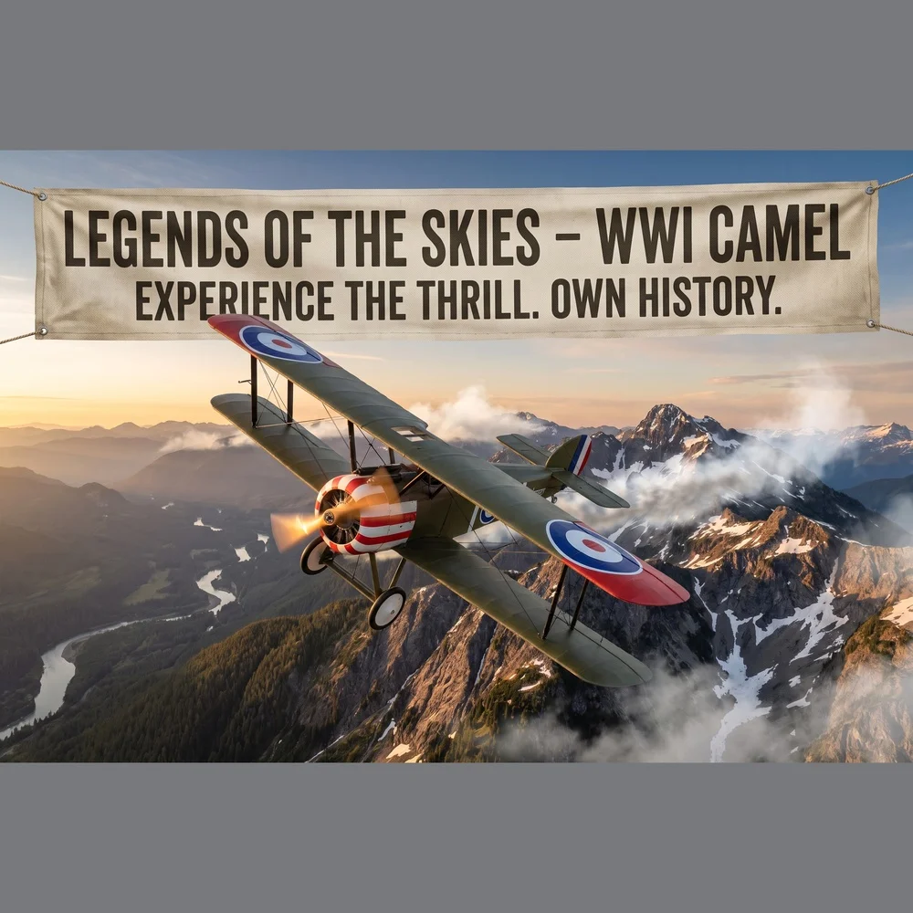 Dancing Wings Hobby SCG30 1.2M Sopwith Camel Balsawood ARF Biplane Kit Airframe Only Vintage Scale Model