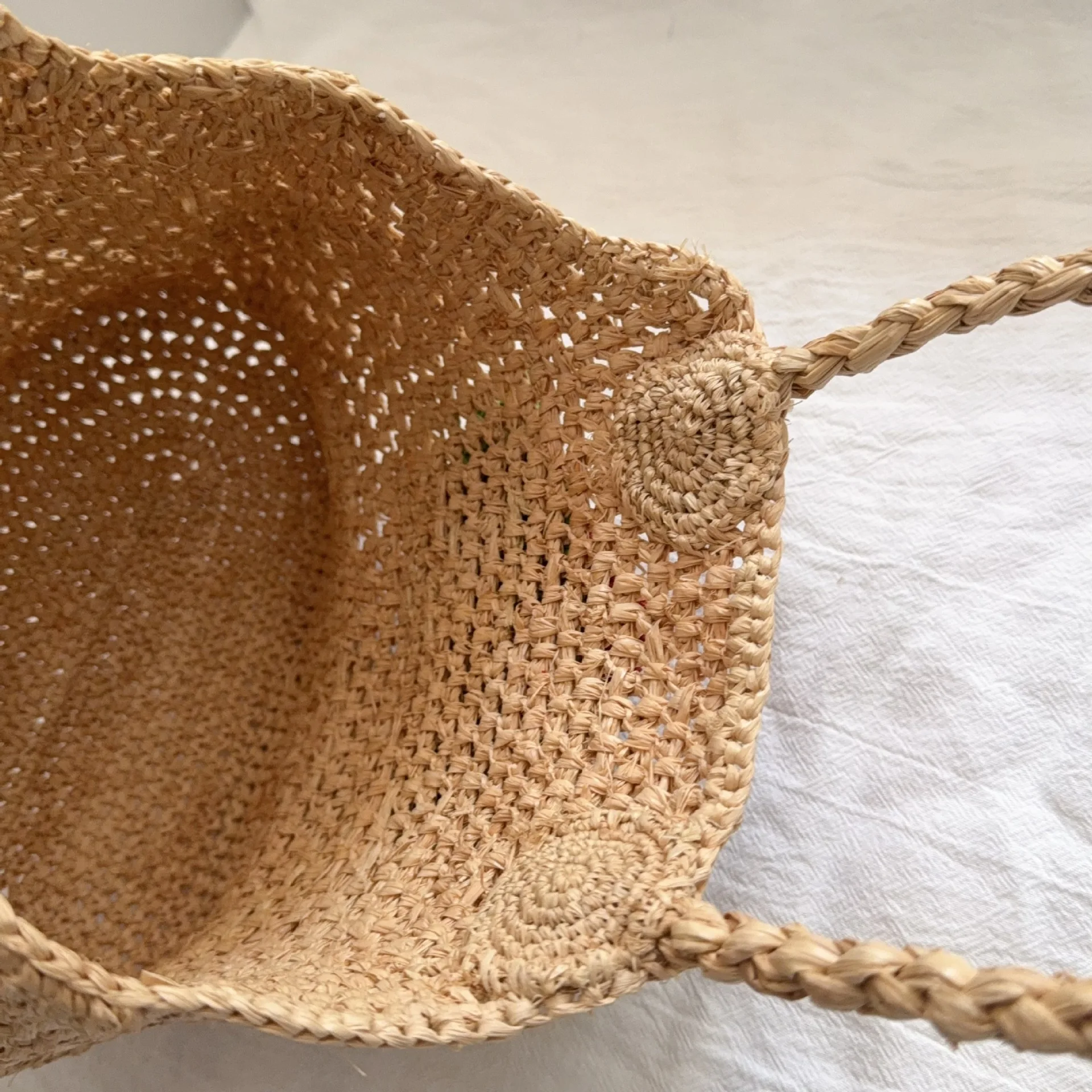 Tas tangan jerami Rafia bunga - Women'S Raffia Bags ulasan dan harga