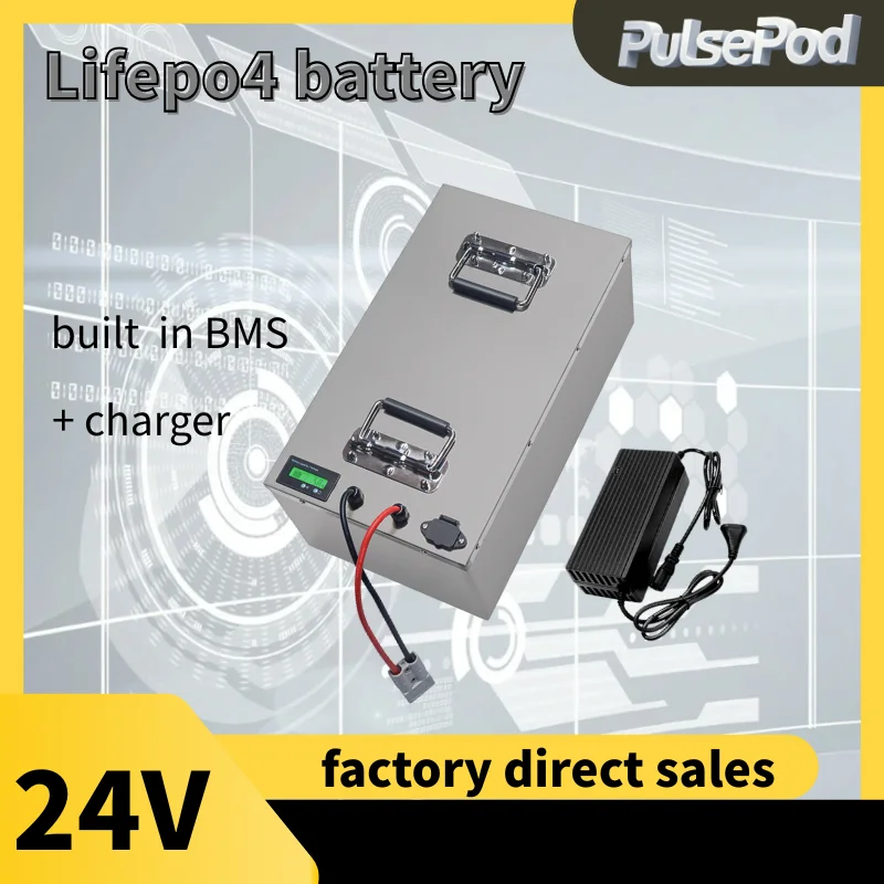 

PulsePod 24 В Lifepo4 Аккумулятор 100 Ач 50 Ач 150 Ач 200 Ач 300 Ач 400 Ач 500 Ач LIthium Батарея для инвертора 2 кВт 5 кВт Резервная мощность Солнечная S