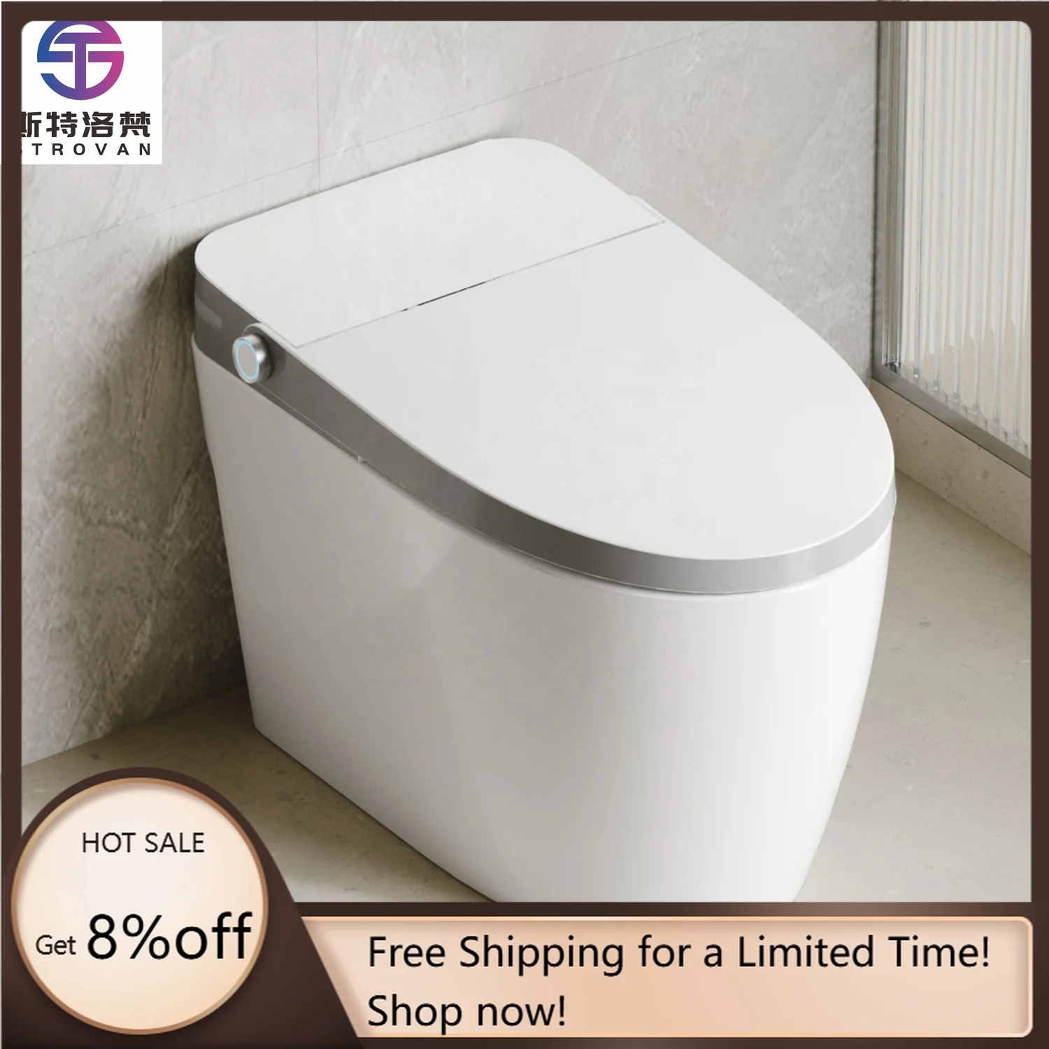 

STLF LZS MUBI Ceramic Bathroom Smart Toilet Intelligence WC Bidet Sanitary Ware Automatic Smart Electric Toilet