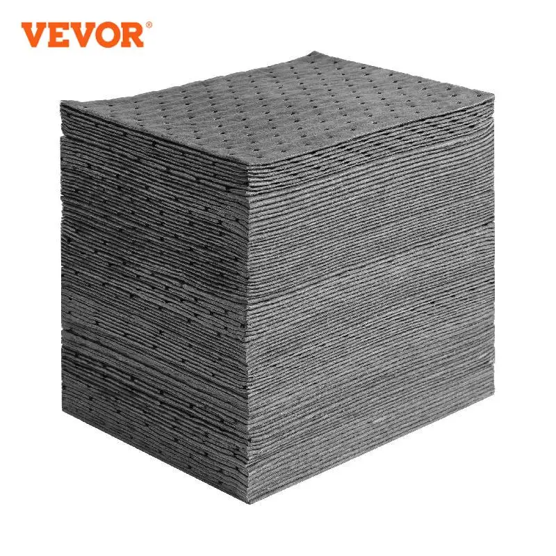 VEVOR Spill Absorbent Pads Universal Absorbing Mat Absorbs up 12 Gal Polypropylene Absorbent Pad for Oil Water and Other Liquids