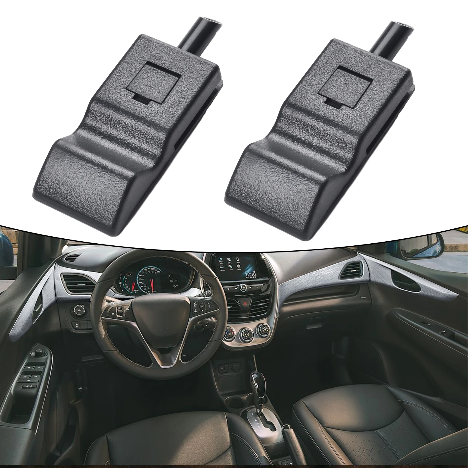 2x Ebony Rear Black Door Interior Lock Knob For Chevy for tahoe for gmc for yukon 2007-2014 15844616 For Chevrolet for gmc Car view 4