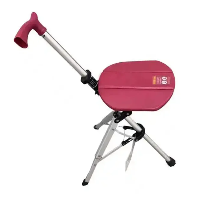 عالية الجودة الطبية في الهواء الطلق متعددة الوظائف مقعد مريح للطي كرسي قابل للطي عصا المشي لكبار السن #1