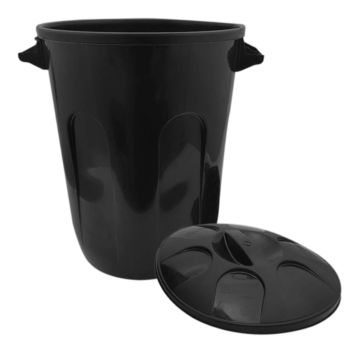 Closed Basket With Lid 60 Liters Eco Nature Black Color