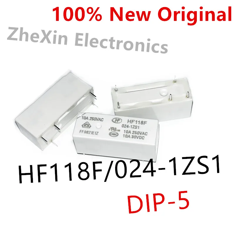 10PCS/Lot  HF118F/005-1ZS1 、HF118F/012-1ZS1 、HF118F/024-1ZS1  New Power Relay  HF118F-024-1ZS1 、HF118F-012-1ZS1 、HF118F-005