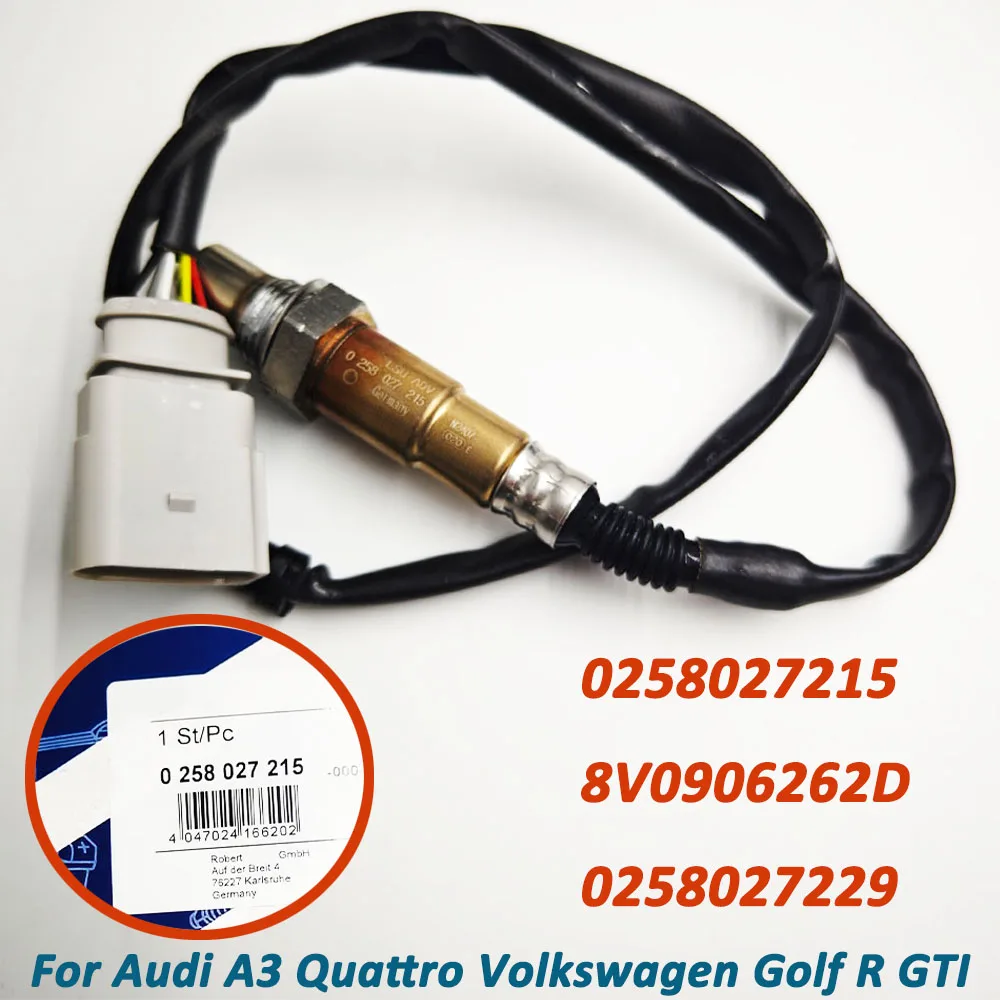 Air/Fuel Ratio Sensor OE 8V0906262D 0258027215 0258027229 O2 Oxygen Sensor For 2015-2017 Audi A3 Quattro S3 VW PASSAT Golf Skoda