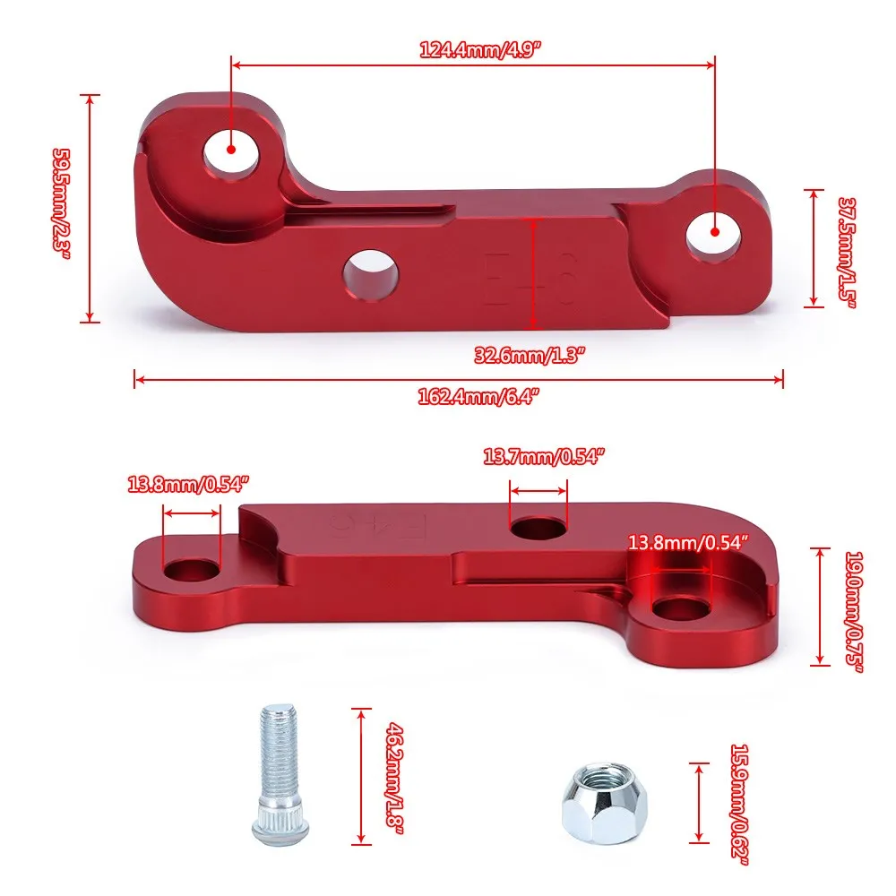 2Pcs Aluminium Steering Lock Adapter Increasing Turn Angle about 25% For BMW E46 Tuning Drift Power