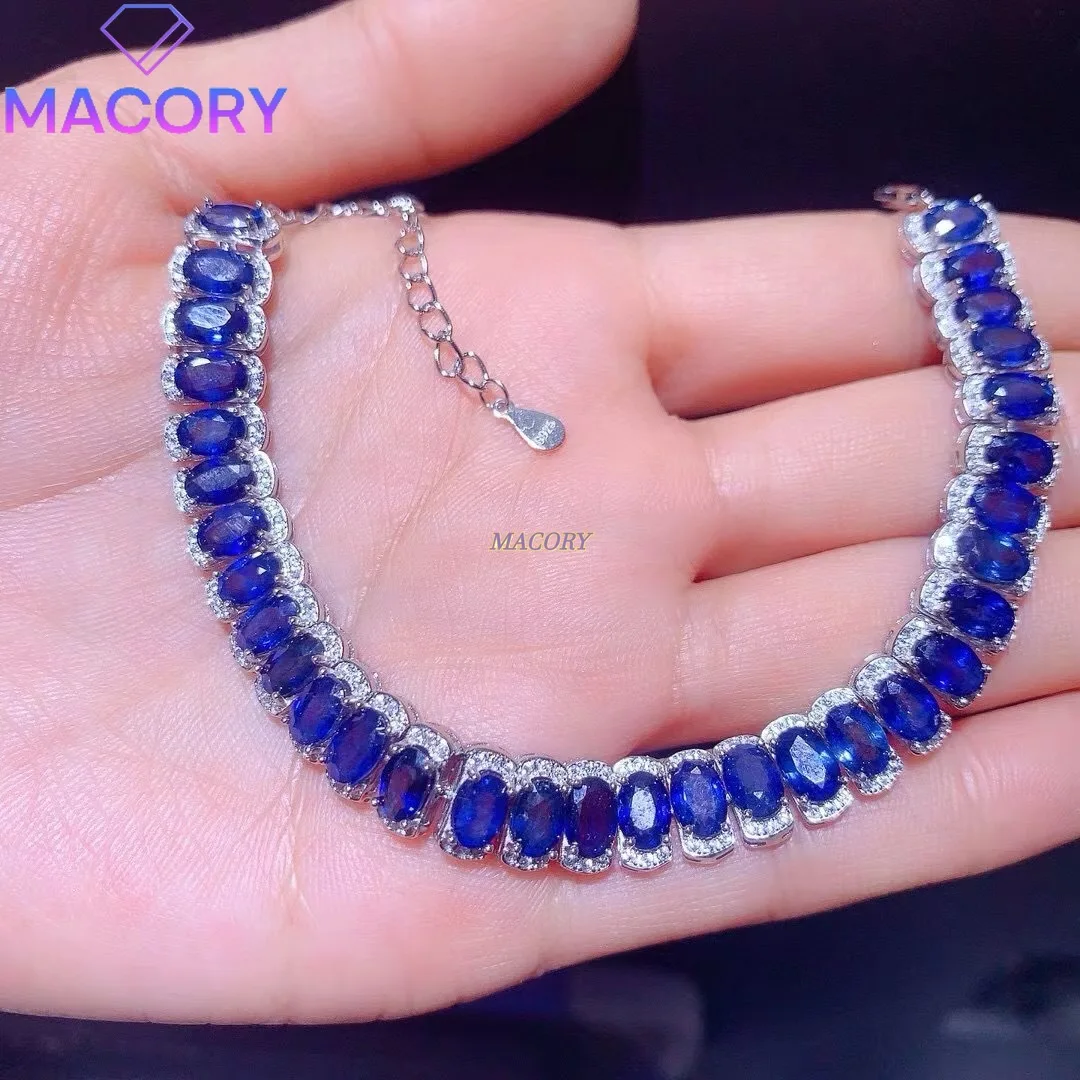 New 925 sterling silver sapphire bracelet for women super transparent exquisite engagement wedding gift selection