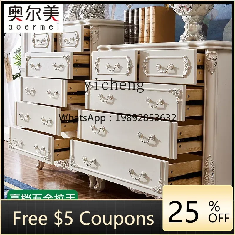 wall bedroom storage storage cabinet white living room six chest cabinet multi-functional furniture chest of drawers